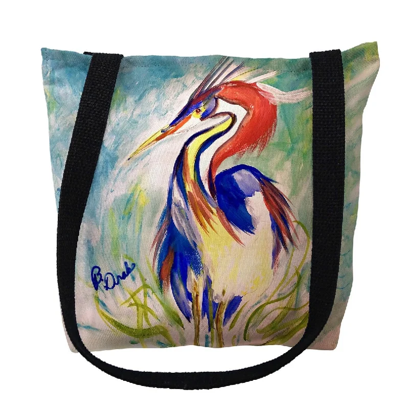 Wacky Louisiana Heron Small Tote Bag 13x13