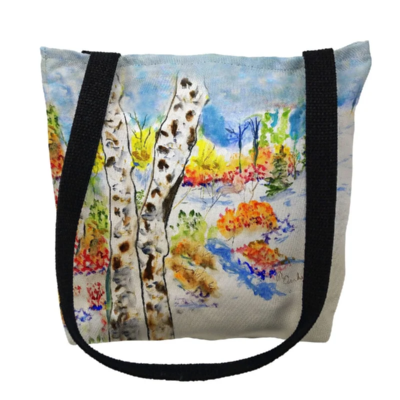 White Birch Small Tote Bag 13x13