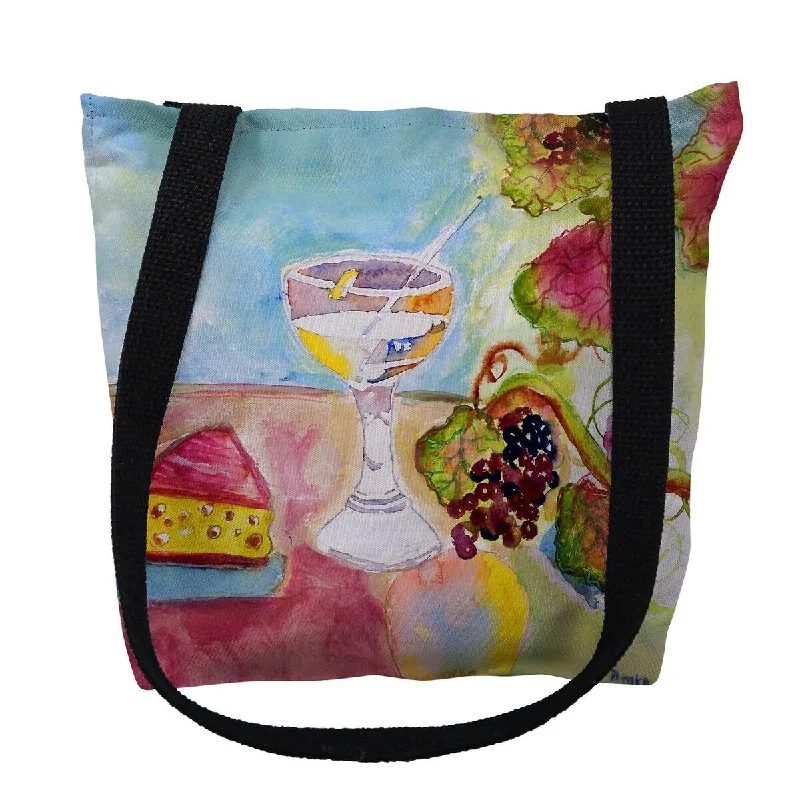 Wine & Cheese Small Tote Bag 13x13
