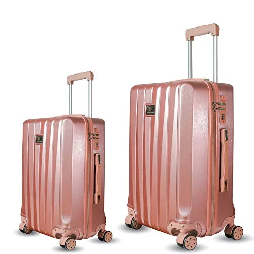 ZM Luggage Sets Hardside Spinner Suitcase PC ABS Built-in Anti-Theft Lock 22in 26in (Rose Gold) ZM Luggage Sets Hardside Spinner Suitcase PC ABS Built-in Anti-Theft Lock 22in 26in (Rose Gold)