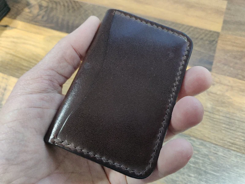 Money clips with RFID protection Cowhide Leather Passport Covers & Wallets with a Rustic Western Look4 Slot Wallet - Brown (Chocolate)