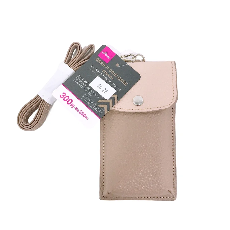 Luxury leather money clips with card slots Beaded Passport Covers & Wallets with Bohemian Vibe for Festival GoersCard and Coin Case Brown