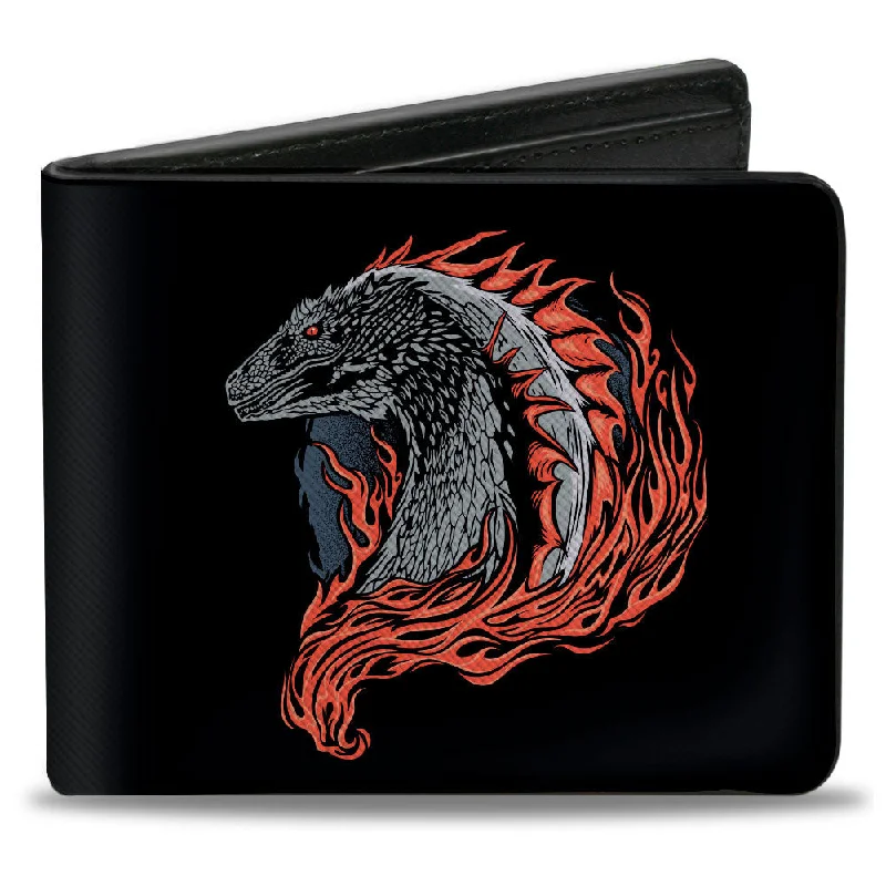 How to choose the right money clip Animal-Print Passport Covers & Wallets for Trendy FashionistasBi-Fold Wallet - House of the Dragon Flames Black Reds Grays