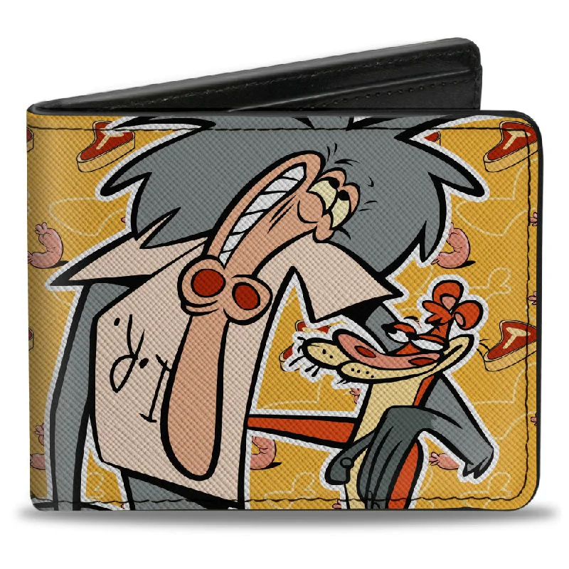 Custom money clips for corporate gifts Foldable Passport Covers & Wallets Made of Flexible PVC for Easy StorageBi-Fold Wallet - I AM WEASEL IR Baboon and IM Weasel Pose and Title Logo Yellows