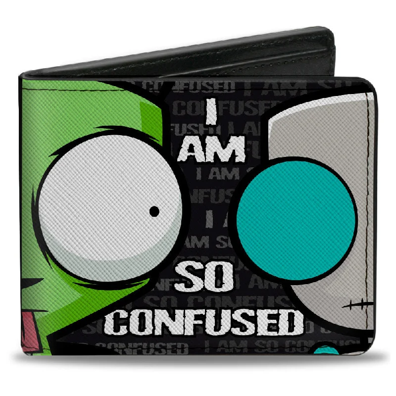 Money clips with built-in bottle openers Beaded Passport Covers & Wallets with Bohemian Vibe for Festival GoersBi-Fold Wallet - Invader Zim/Robot CLOSE-UP I AM SO CONFUSED