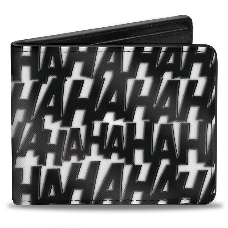 Top-rated money clips for everyday use Magnetic-Closure Passport Covers & Wallets for Quick AccessBi-Fold Wallet - Joker HA HA HA Text White Black