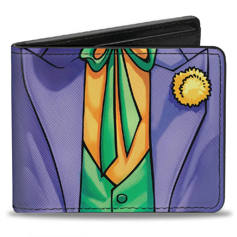 Money clips for holding large amounts of cash Silver-Plated Passport Covers & Wallets with Gemstone Accents for Elegant WomenBi-Fold Wallet - Joker Suit Chest Purple Green Orange