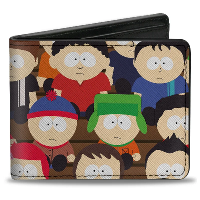 Money clips for holding large amounts of cash Antique Copper Passport Covers & Wallets with Intricate Engravings for CollectorsBi-Fold Wallet - South Park Boys Class Gym Pose