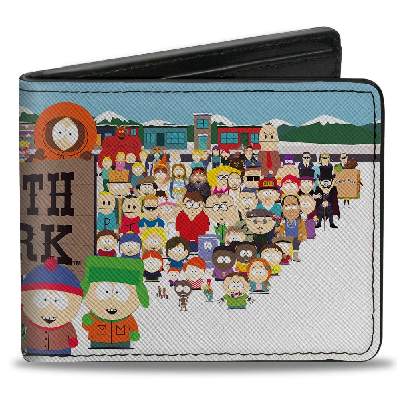 Elegant money clips for weddings Animal-Print Passport Covers & Wallets for Trendy FashionistasBi-Fold Wallet - SOUTH PARK Title Characters Group Pose