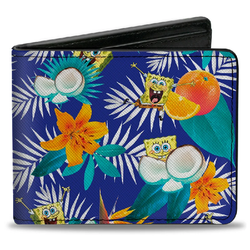 Luxury leather money clips with card slots Embroidered Silk Passport Covers & Wallets with Gold Thread for Special OccasionsBi-Fold Wallet - SpongeBob Poses Tropical Orange and Coconut Collage Blues Luxury leather money clips with card slots Embroidered Silk Passport Covers & Wallets with Gold Thread for Special OccasionsBi-Fold Wallet - SpongeBob Poses Tropical Orange and Coconut Collage Blues