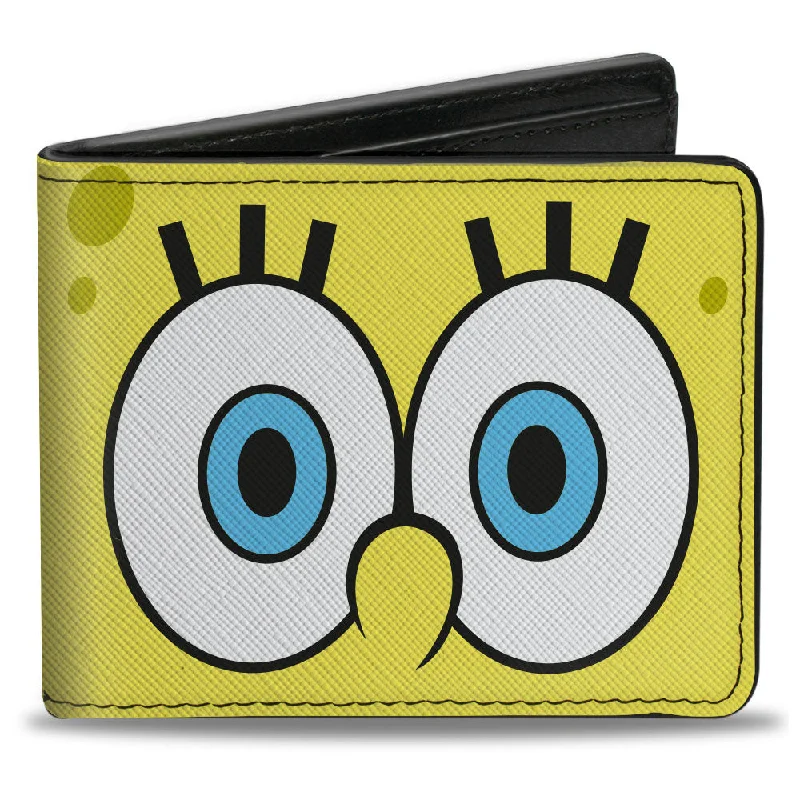 Lightweight money clips for travel Leather Passport Covers & Wallets with Handmade Stitching for Luxury TravelersBi-Fold Wallet - SpongeBob SquarePants Eyes CLOSE-UP Yellow Lightweight money clips for travel Leather Passport Covers & Wallets with Handmade Stitching for Luxury TravelersBi-Fold Wallet - SpongeBob SquarePants Eyes CLOSE-UP Yellow