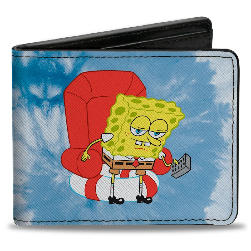 Money clips with built-in bottle openers Colorful Floral-Printed Passport Covers & Wallets for Fashionable WomenBi-Fold Wallet - SpongeBob SquarePants Imma Head Out Chair Pose Tie Dye Blues