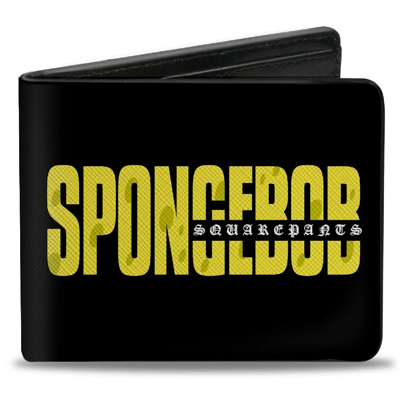 Luxury leather money clips with card slots Silver-Plated Passport Covers & Wallets with Gemstone Accents for Elegant WomenBi-Fold Wallet - SPONGEBOB SQUAREPANTS Title Black/Yellow Luxury leather money clips with card slots Silver-Plated Passport Covers & Wallets with Gemstone Accents for Elegant WomenBi-Fold Wallet - SPONGEBOB SQUAREPANTS Title Black/Yellow