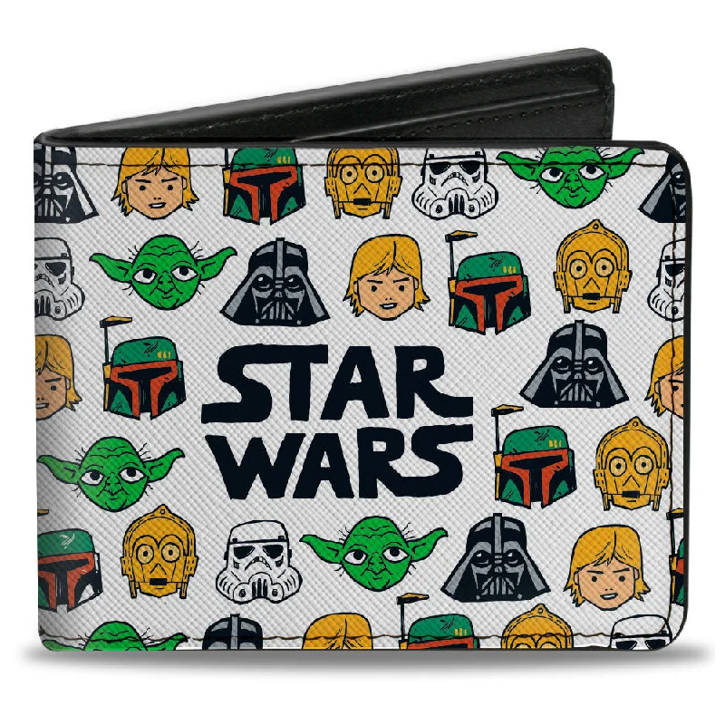 How to clean and maintain metal money clips Monogrammed Leather Passport Covers & Wallets as Personalized GiftsBi-Fold Wallet - STAR WARS 6-Character Face Collage White