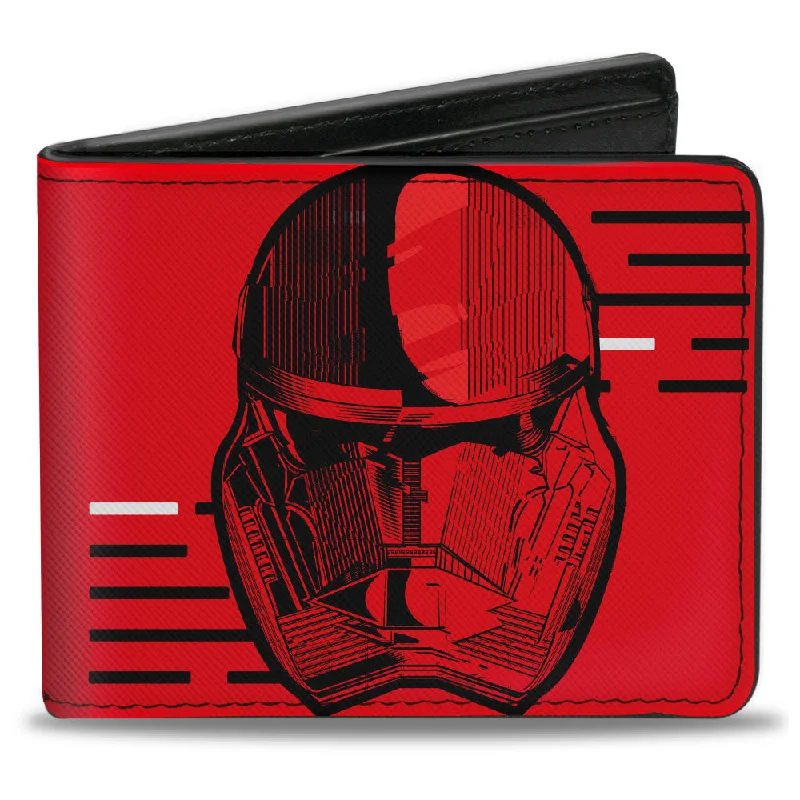 Money clips for holding large amounts of cash Silver-Plated Passport Covers & Wallets with Gemstone Accents for Elegant WomenBi-Fold Wallet - Star Wars Sith Trooper Helmet + Icon Red Black White