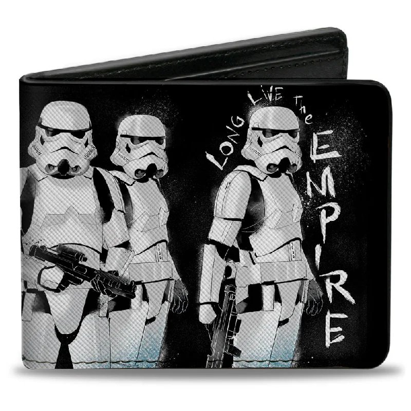 Luxury leather money clips with card slots Embroidered Silk Passport Covers & Wallets with Gold Thread for Special OccasionsBi-Fold Wallet - Star Wars Stormtrooper LONG LIVE THE EMPIRE Group Pose Black White Luxury leather money clips with card slots Embroidered Silk Passport Covers & Wallets with Gold Thread for Special OccasionsBi-Fold Wallet - Star Wars Stormtrooper LONG LIVE THE EMPIRE Group Pose Black White