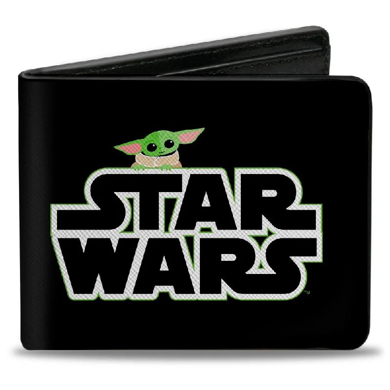 Vintage-style money clips for collectors Laser-Cut Metal Passport Covers & Wallets with Geometric Designs for Tech-SavvyBi-Fold Wallet - STAR WARS The Child Peeking Logo Black Green White Vintage-style money clips for collectors Laser-Cut Metal Passport Covers & Wallets with Geometric Designs for Tech-SavvyBi-Fold Wallet - STAR WARS The Child Peeking Logo Black Green White