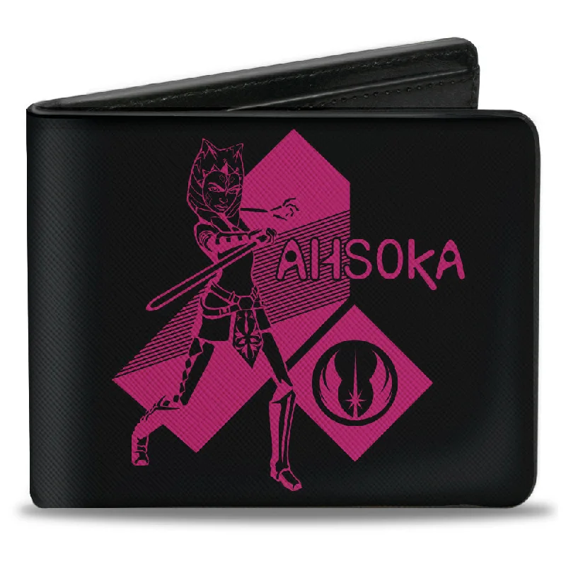 Lightweight money clips for travel Animal-Print Passport Covers & Wallets for Trendy FashionistasBi-Fold Wallet - Star Wars The Clone Wars AHSOKA Pose + Logo Black Pink Lightweight money clips for travel Animal-Print Passport Covers & Wallets for Trendy FashionistasBi-Fold Wallet - Star Wars The Clone Wars AHSOKA Pose + Logo Black Pink