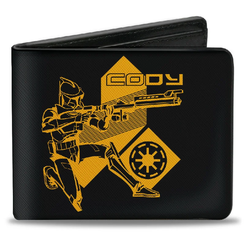 Top-rated money clips for everyday use Beaded Passport Covers & Wallets with Bohemian Vibe for Festival GoersBi-Fold Wallet - Star Wars The Clone Wars CODY Pose + Logo Black Yellow