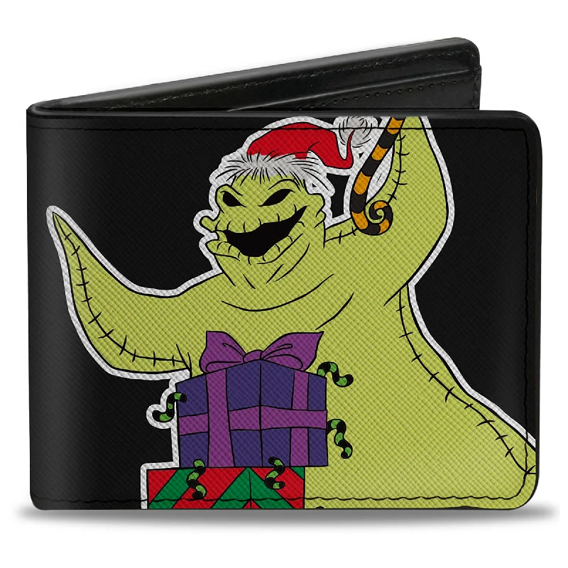 Eco-friendly money clips made from sustainable materials Beaded Passport Covers & Wallets with Bohemian Vibe for Festival GoersBi-Fold Wallet - The Nightmare Before Christmas Oogie Boogie and Lock Shock and Barrel Poses Black