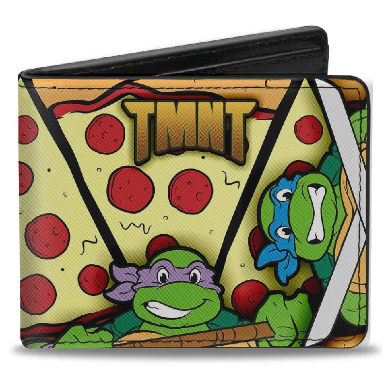 Slim money clips for minimalist wallets RFID-Blocking Passport Covers & Wallets in Sleek Black for Business TripsBi-Fold Wallet - TMNT Classic Turtle Battle Poses Pizza Slim money clips for minimalist wallets RFID-Blocking Passport Covers & Wallets in Sleek Black for Business TripsBi-Fold Wallet - TMNT Classic Turtle Battle Poses Pizza