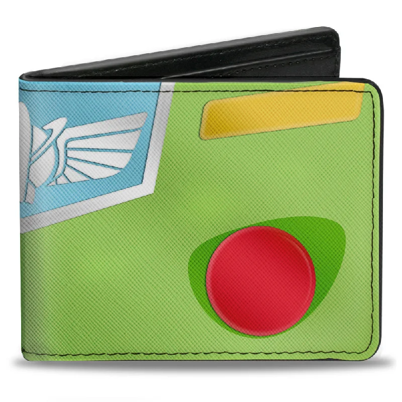 Money clips with magnetic closure RFID-Blocking Passport Covers & Wallets in Sleek Black for Business TripsBi-Fold Wallet - Toy Story Buzz Lightyear Chest Buttons Bounding Green Multi Color