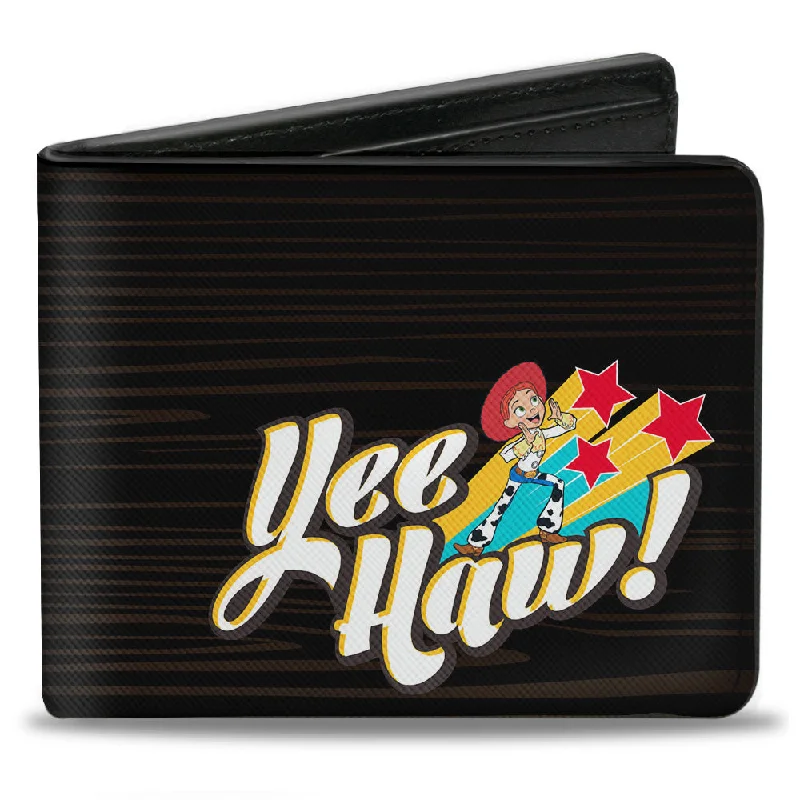 Personalized engraved money clips for men Camouflage-Patterned Passport Covers & Wallets for Hunters and MilitariesBi-Fold Wallet - Toy Story Jessie YEE HAW! Pose Stars Wood Grain Browns