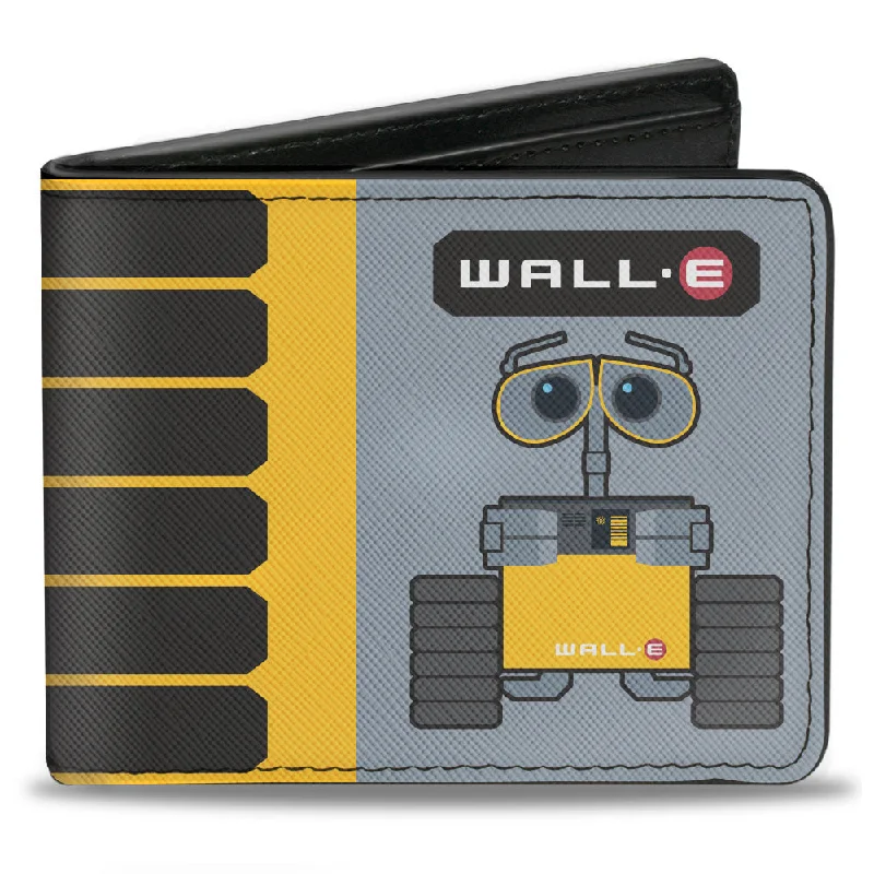Money clips vs traditional wallets Colorful Floral-Printed Passport Covers & Wallets for Fashionable WomenBi-Fold Wallet - WALL-E Pose Tread Solar Charge Level Icon Gray Yellow Black