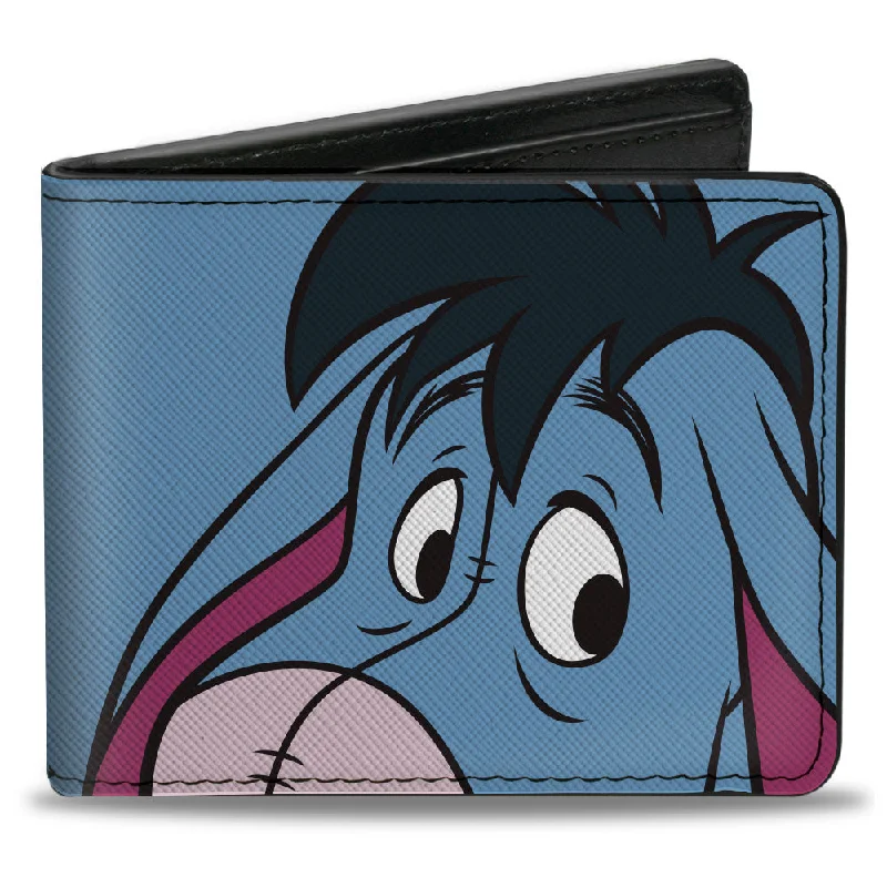Best money clips for cash and cards RFID-Blocking Passport Covers & Wallets in Sleek Black for Business TripsBi-Fold Wallet - Winnie the Pooh Eeyore Character Close-Up Expression + Text Blues
