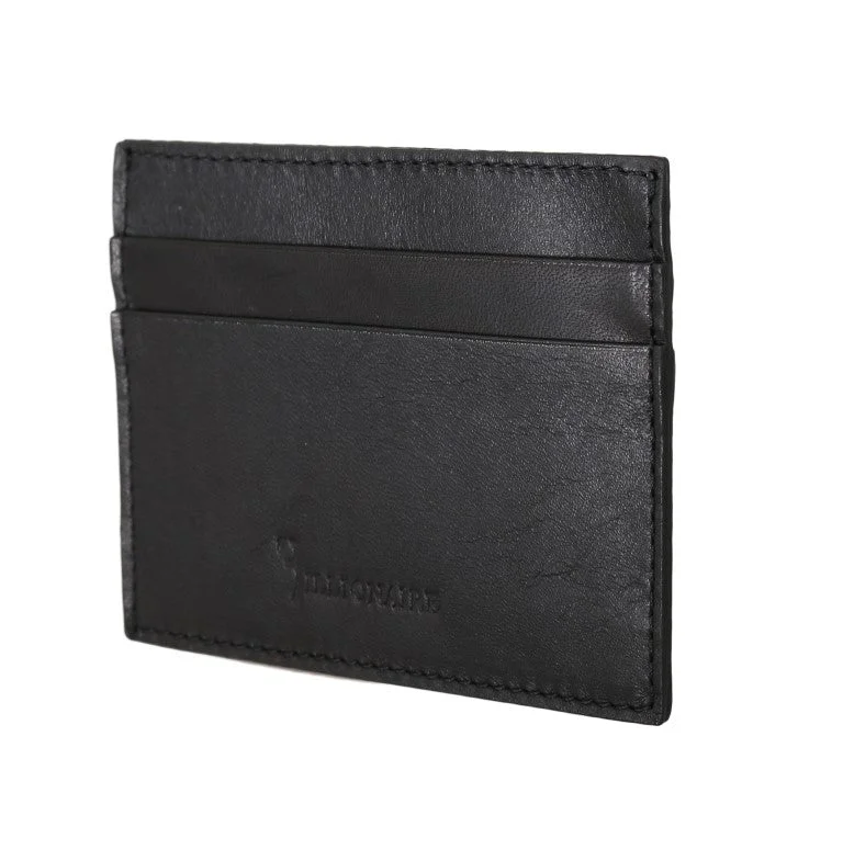 Money clips for holding large amounts of cash Embroidered Silk Passport Covers & Wallets with Gold Thread for Special OccasionsBillionaire Italian Couture Leather Cardholder Men's Wallet