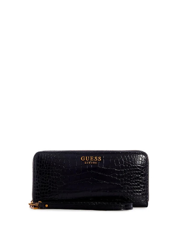 Money clips with built-in bottle openers Cowhide Leather Passport Covers & Wallets with a Rustic Western LookBlack Laurel Croco Large Wallet