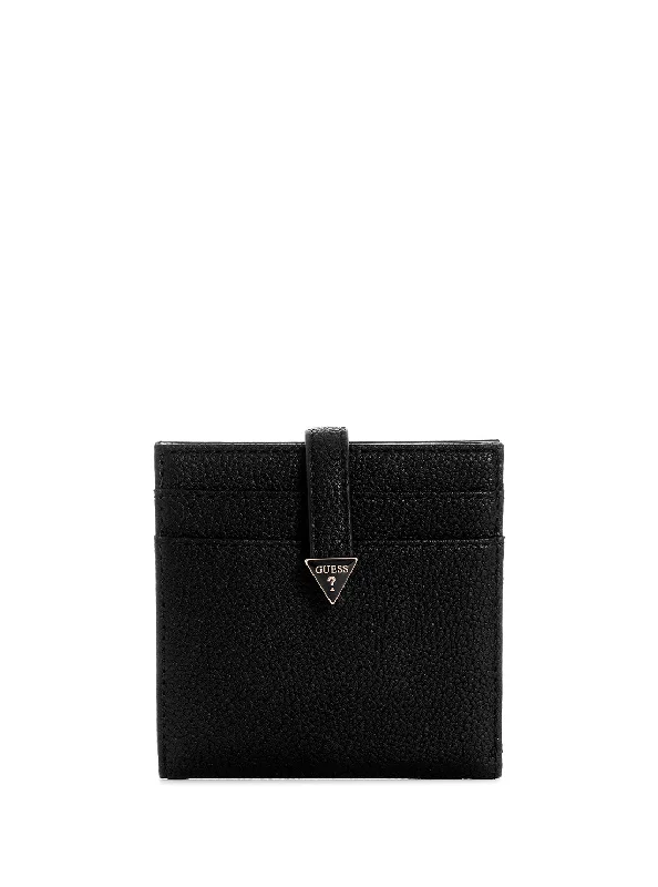 Elegant money clips for weddings Vintage-Style Passport Covers & Wallets with Brass Hardware for Retro EnthusiastsBlack Laurel Small Card Case