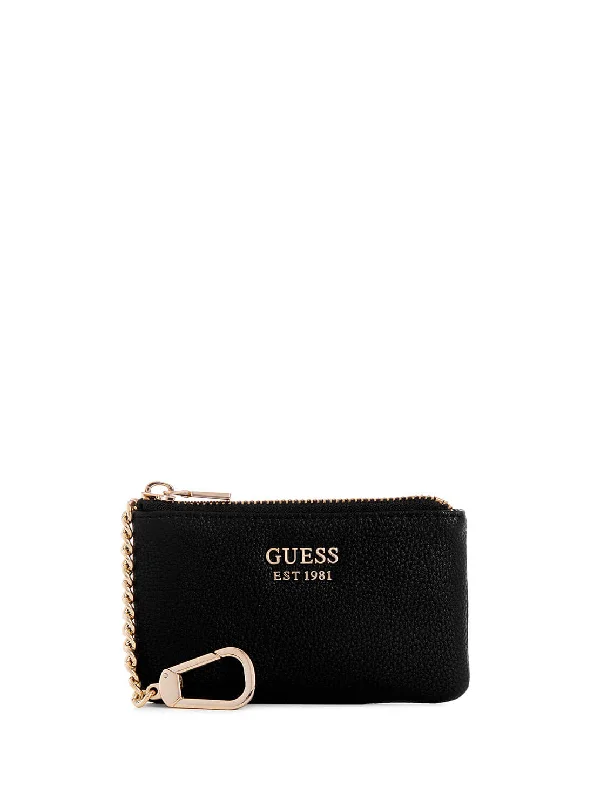Money clips with RFID protection Monogrammed Leather Passport Covers & Wallets as Personalized GiftsBlack Laurel Zip Pouch