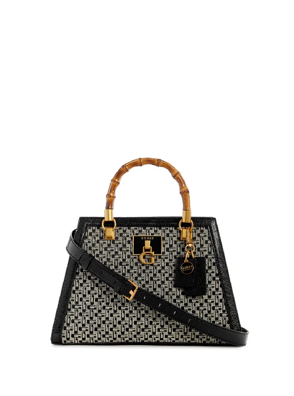 Money clips with RFID protection Monogrammed Leather Passport Covers & Wallets as Personalized GiftsBlack Logo Stephi Bamboo Satchel Bag