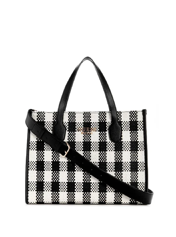 Money clips with magnetic closure Animal-Print Passport Covers & Wallets for Trendy FashionistasBlack White Silvana Tote Bag