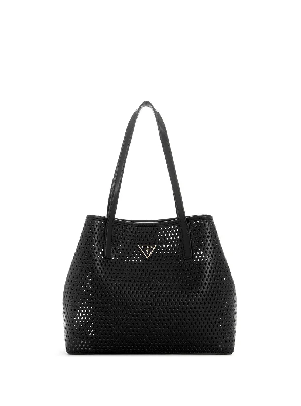 Elegant money clips for weddings Waterproof Nylon Passport Covers & Wallets for Outdoor AdventuresBlack Woven Vikky Tote Bag