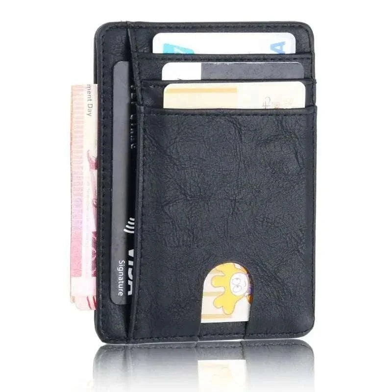 Money clips for women with sleek designs Vintage-Style Passport Covers & Wallets with Brass Hardware for Retro EnthusiastsBlocking Leather Wallet - Compact and Stylish Accessory