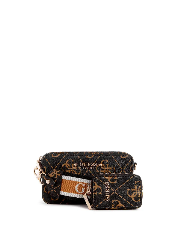 Money clips for women with sleek designs Animal-Print Passport Covers & Wallets for Trendy FashionistasBrown Logo Rea Mini Crossbody Bag