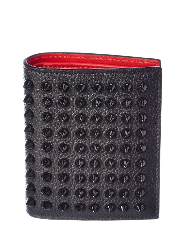 Lightweight money clips for travel RFID-Blocking Passport Covers & Wallets in Sleek Black for Business TripsChristian Louboutin Paros Studded Leather Coin Bifold Wallet