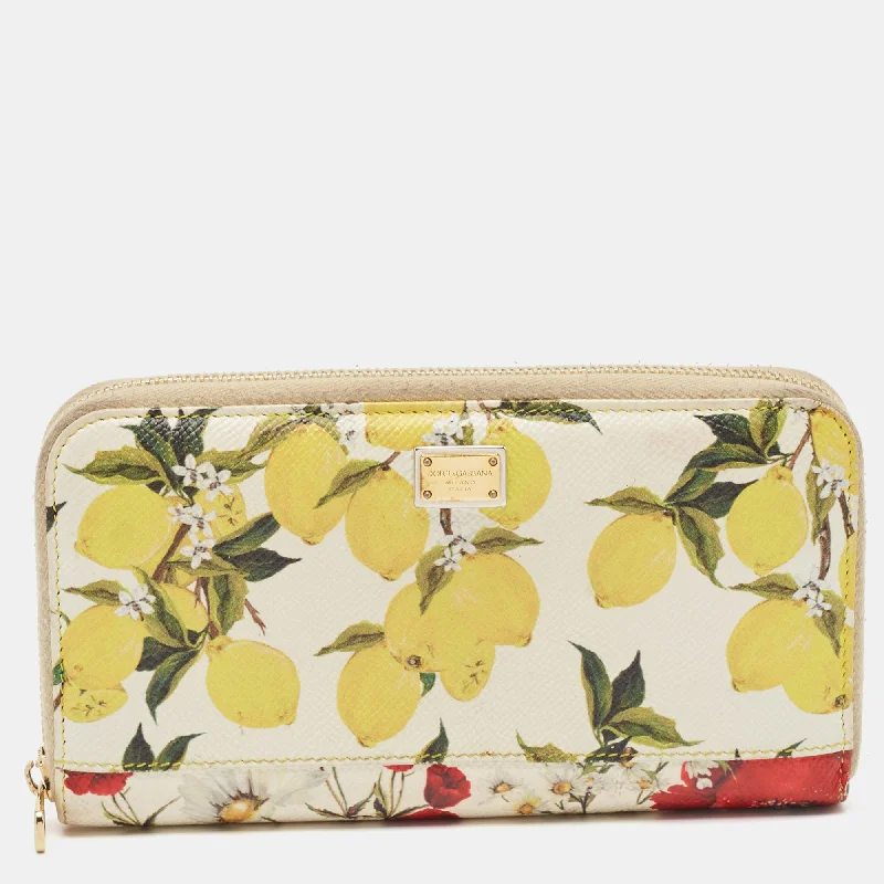 Custom money clips for corporate gifts Cartoon-Themed Passport Covers & Wallets for Kids and Young AdultsDolce & Gabbana Multicolor Lemon And Floral Print Leather Zip Continental Wallet