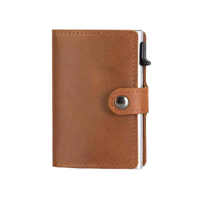 Money clips for holding large amounts of cash Beaded Passport Covers & Wallets with Bohemian Vibe for Festival GoersEaziCard Genuine Leather Saddle RFID Wallet | Brown/Silver