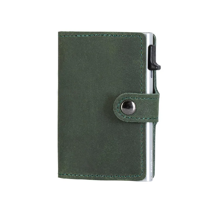 Best money clips for cash and cards Colorful Floral-Printed Passport Covers & Wallets for Fashionable WomenEaziCard Genuine Leather Saddle RFID Wallet | Green/Silver