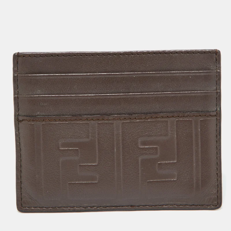 Money clips with magnetic closure RFID-Blocking Passport Covers & Wallets in Sleek Black for Business TripsFendi Brown Zucca Leather Card Holder..