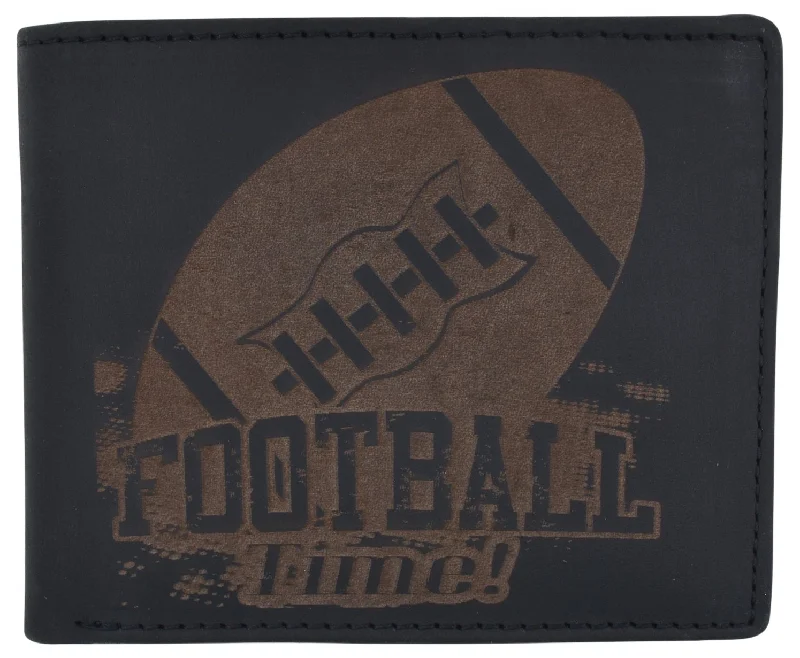 Stainless steel money clips for durability Monogrammed Leather Passport Covers & Wallets as Personalized GiftsFootball Logo Mens RFID Blocking Genuine Leather Bifold Wallet /53HTC Football Stainless steel money clips for durability Monogrammed Leather Passport Covers & Wallets as Personalized GiftsFootball Logo Mens RFID Blocking Genuine Leather Bifold Wallet /53HTC Football
