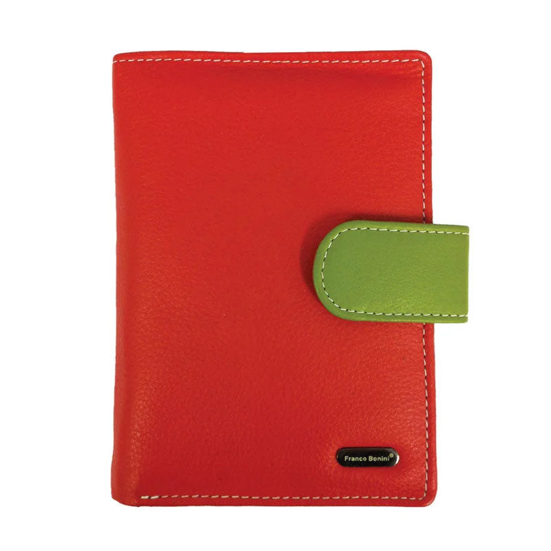 Best money clips for cash and cards Laser-Cut Metal Passport Covers & Wallets with Geometric Designs for Tech-SavvyFranco Bonini - 2907 Ladies 24 Card Leather Wallet - Orange/Multi