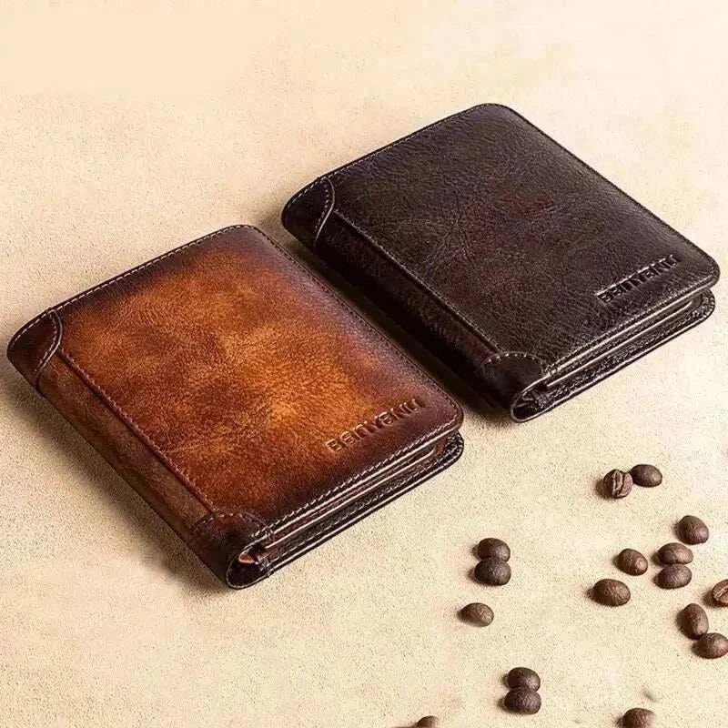 Elegant money clips for weddings Camouflage-Patterned Passport Covers & Wallets for Hunters and MilitariesGenuine leather retro wallet - Stylish and Durable Accessory