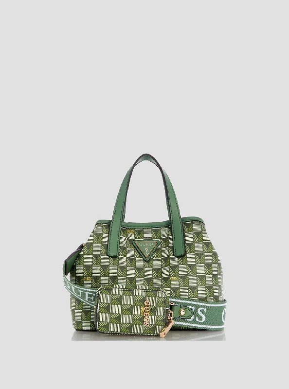 Vintage-style money clips for collectors Animal-Print Passport Covers & Wallets for Trendy FashionistasGreen Logo G Wave Mini Tote Bag