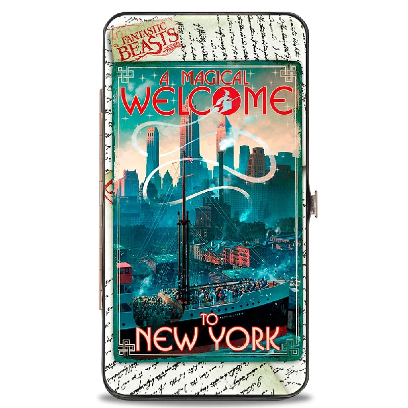 Stainless steel money clips for durability Magnetic-Closure Passport Covers & Wallets for Quick AccessHinged Wallet - FANTASTIC BEAST AND WHERE TO FIND THEM Ship Post Card A MAGICAL WELCOME TO NEW YORK Stainless steel money clips for durability Magnetic-Closure Passport Covers & Wallets for Quick AccessHinged Wallet - FANTASTIC BEAST AND WHERE TO FIND THEM Ship Post Card A MAGICAL WELCOME TO NEW YORK