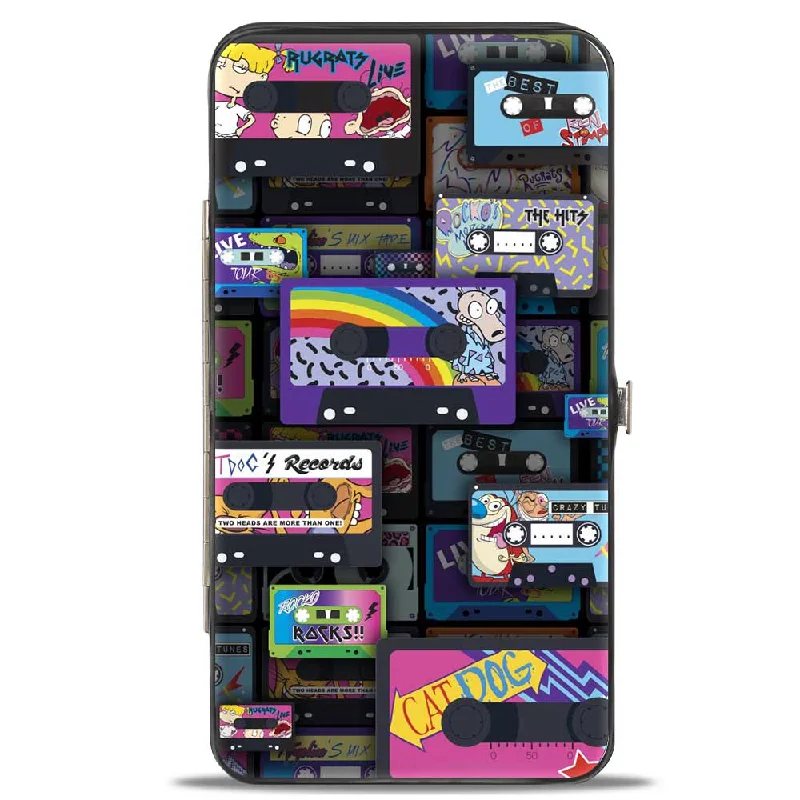 How to choose the right money clip Cartoon-Themed Passport Covers & Wallets for Kids and Young AdultsHinged Wallet - Nick 90's Rewind Mash Up Cassette Tapes Collage Black