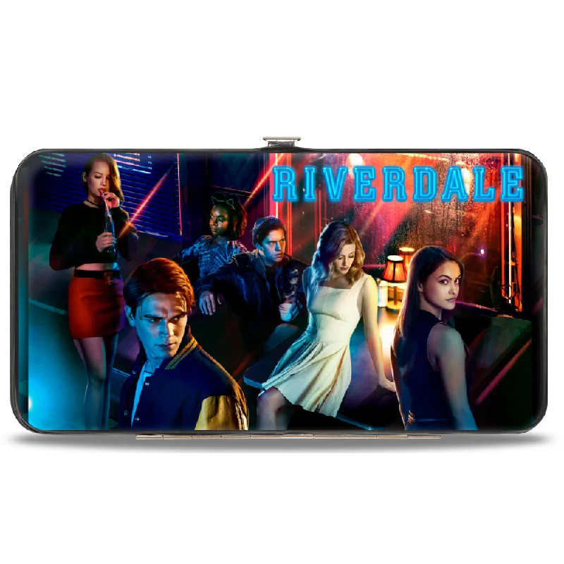 Custom money clips for corporate gifts Waterproof Nylon Passport Covers & Wallets for Outdoor AdventuresHinged Wallet - RIVERDALE 6-Character Diner Group Pose